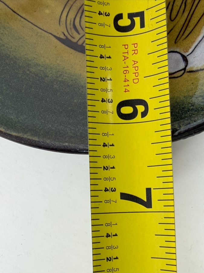 Vintage Chelsea England Footed Art Pottery Plate Hand Painted Caricature Portrait Of A Judge / Lawyer Signed JC 6.5'W X 1.5'H [Photo 6]