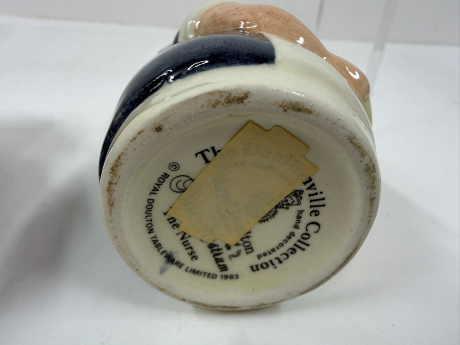 Vintage Hand Made Royal Doulton Doultonville Collection Mr. Litigate The Lawyer Mr. Pulse The Physician And Miss Tuppence The Nurse Figurine Set 4'H [Photo 5]