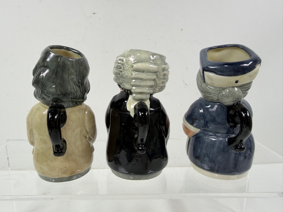 Vintage Hand Made Royal Doulton Doultonville Collection Mr. Litigate The Lawyer Mr. Pulse The Physician And Miss Tuppence The Nurse Figurine Set 4'H [Photo 2]
