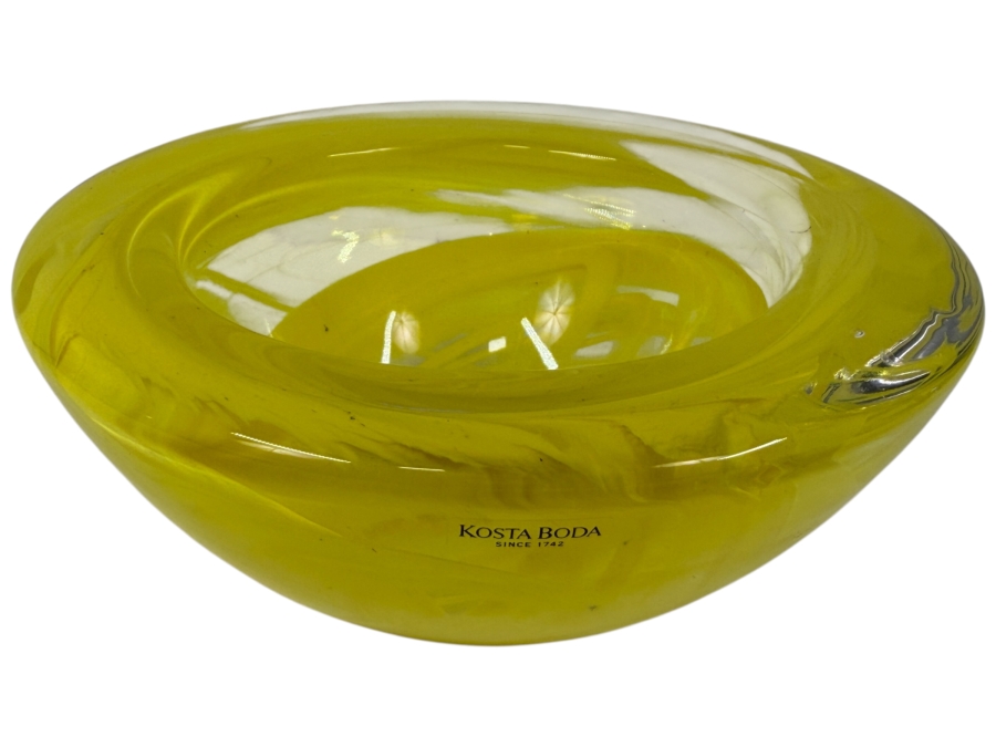 Kosta Boda Atoll Art Glass Bowl Designed By Anna Ehrner 7'W X 3.5'H