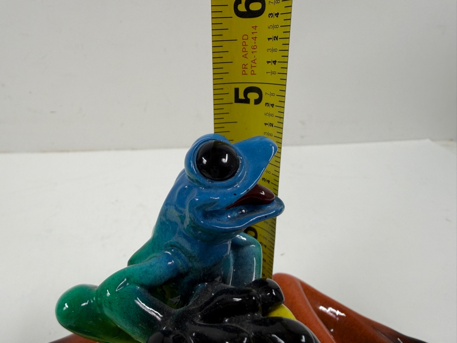 Mama Mia Frog Figurine From The Kitty's Critters Collection Designed By Kitty Cantrel 10'W X 4.5'H [Photo 7]