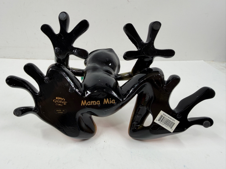 Mama Mia Frog Figurine From The Kitty's Critters Collection Designed By Kitty Cantrel 10'W X 4.5'H [Photo 4]
