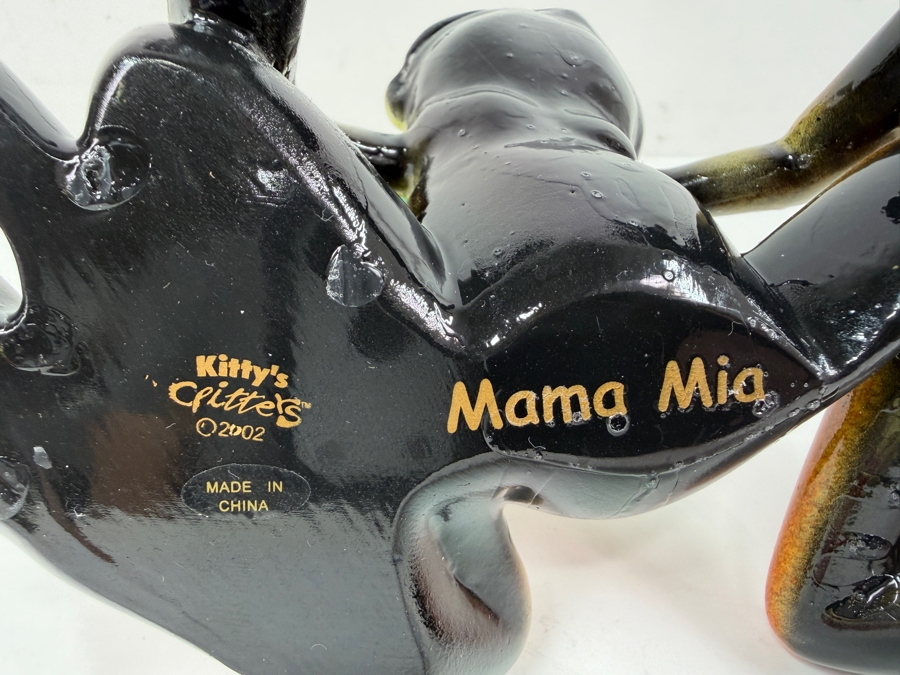 Mama Mia Frog Figurine From The Kitty's Critters Collection Designed By Kitty Cantrel 10'W X 4.5'H [Photo 5]