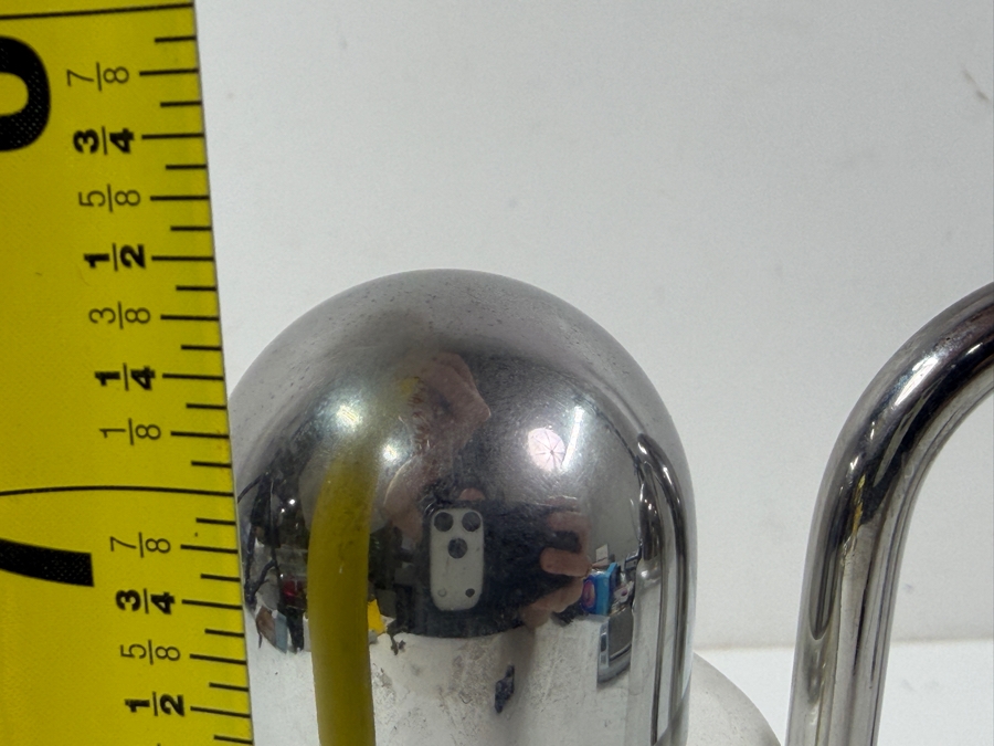 Alessi Italy Inox Stainless Steel Four Piece Condiment Set By Ettore Sottsass With Oil Vinegar Bottles Salt And Pepper Shakers 7'W X 7.5'H [Photo 5]