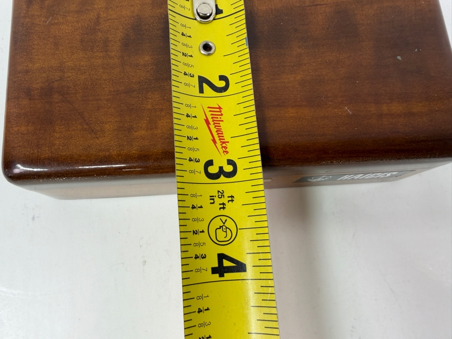 Vintage Haigis Apothecary Balance Scale Set In Fitted Polished Wooden Presentation Case - Missing Some Weights 5.75'W X 3'D X 1.5'H [Photo 8]