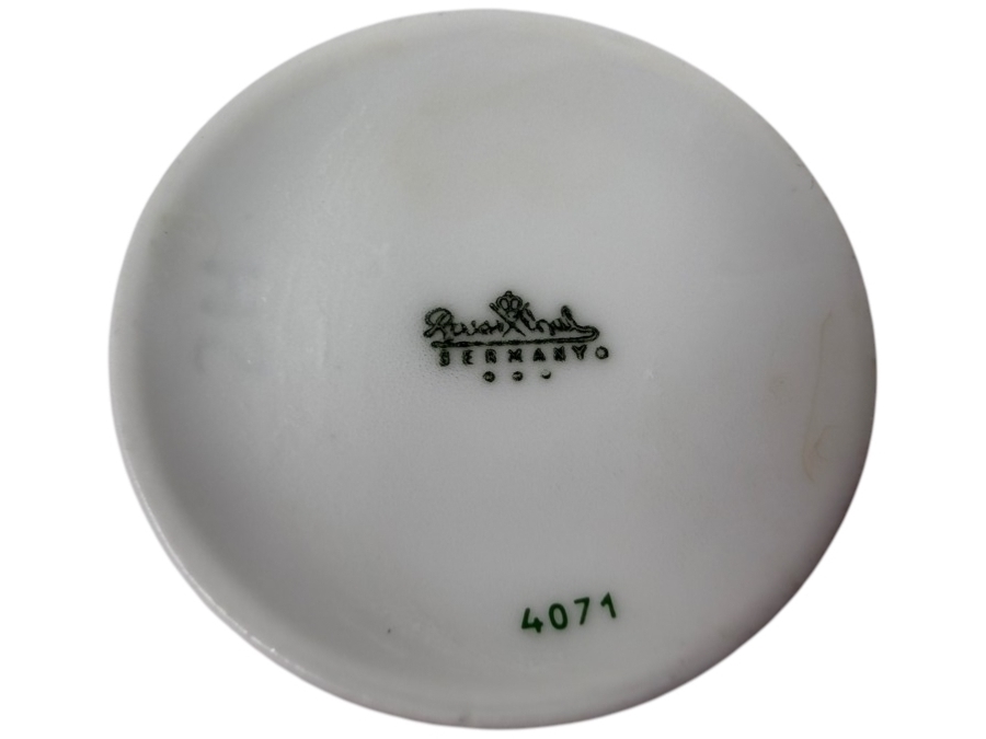 Vintage Rosenthal Germany Piemonte Pattern Porcelain Coffee Cup And Saucer Set By Emilio Pucci With Flower Design 4.75'W / 2.5'H [Photo 2]