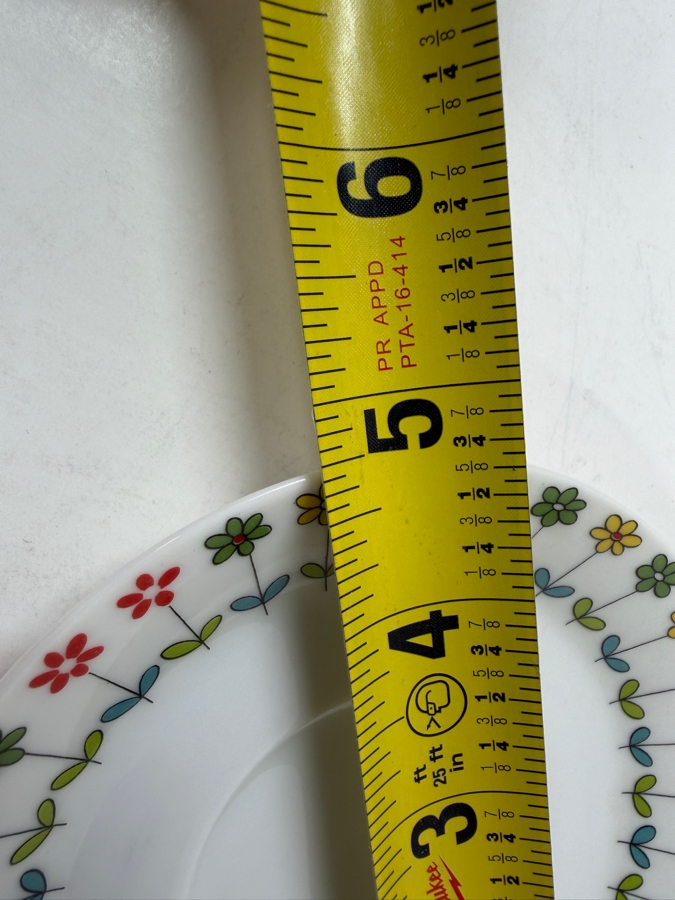 Vintage Rosenthal Germany Piemonte Pattern Porcelain Coffee Cup And Saucer Set By Emilio Pucci With Flower Design 4.75'W / 2.5'H [Photo 5]