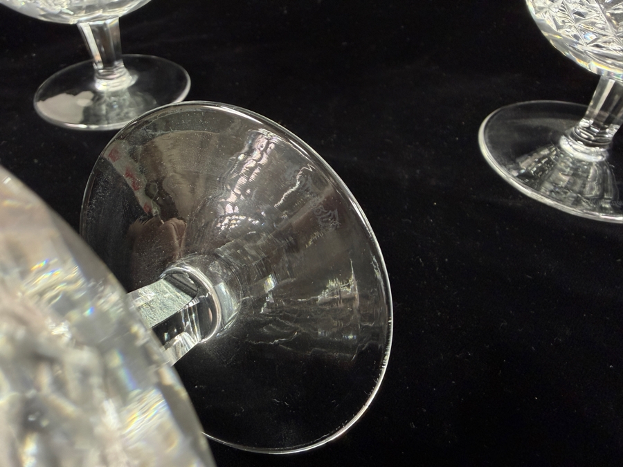 Set Of (4) Vintage Waterford Crystal Alana Brandy Snifters 5.25'H [Photo 3]