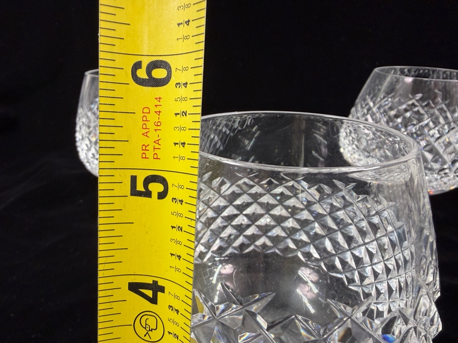 Set Of (4) Vintage Waterford Crystal Alana Brandy Snifters 5.25'H [Photo 4]