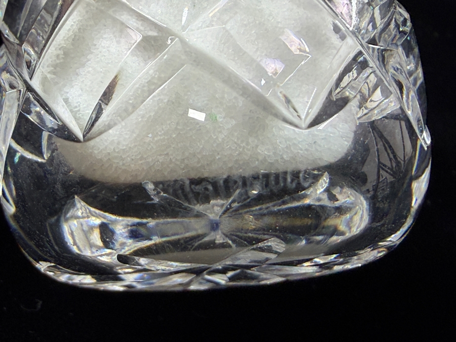 Set Of Vintage Waterford Crystal Glandore Pattern Salt And Pepper Shakers 3.75'H [Photo 2]