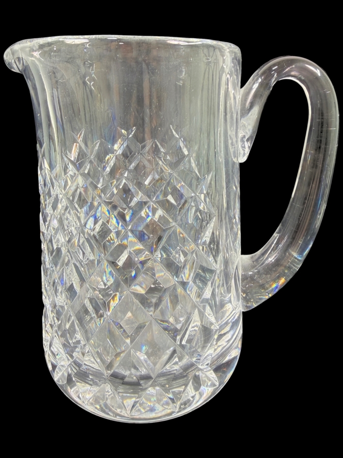 Vintage Waterford Crystal Alana Pattern Pitcher Jug 7'H
