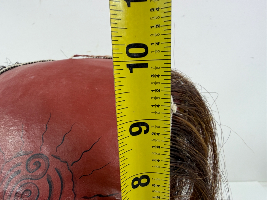 Vintage Hand-Carved Indonesian Balinese Rangda Demon Mask on Stand 11'W X 10'H
 [Photo 10]