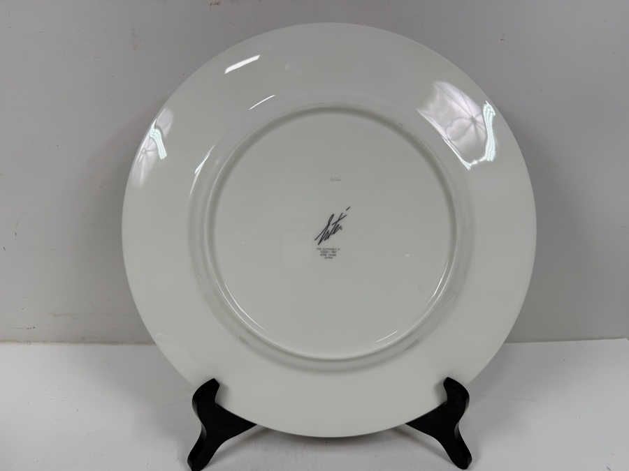 Erté The Alphabet A Plate With 22K Gold Rim Produced By Mikasa in 1987 12'W
 [Photo 5]