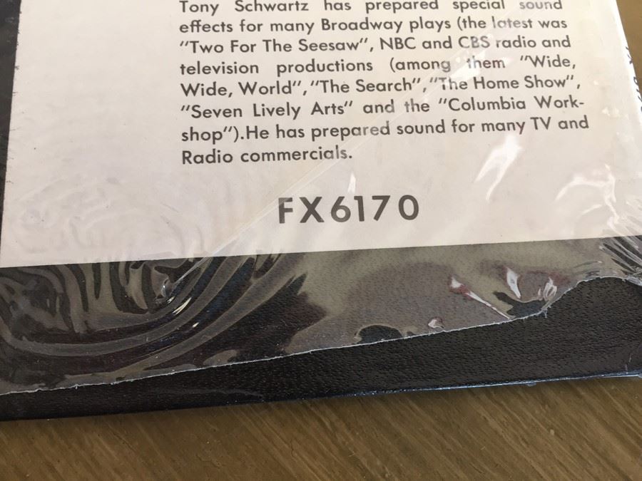 Tony Schwartz ‎- Sound Effects, Volume One, City Sounds - Folkways Records ‎- FX 6170 - SEALED [Photo 3]