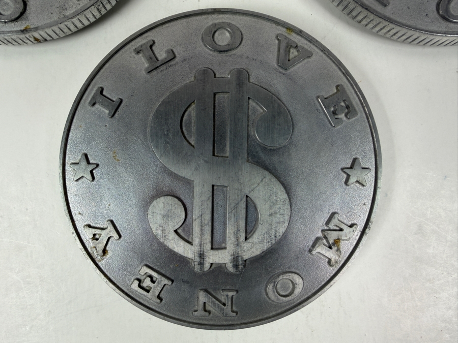 Alessi I Love You And I Love Money Trivets Designed By Stefano Giovannoni In 1995 7'W [Photo 2]