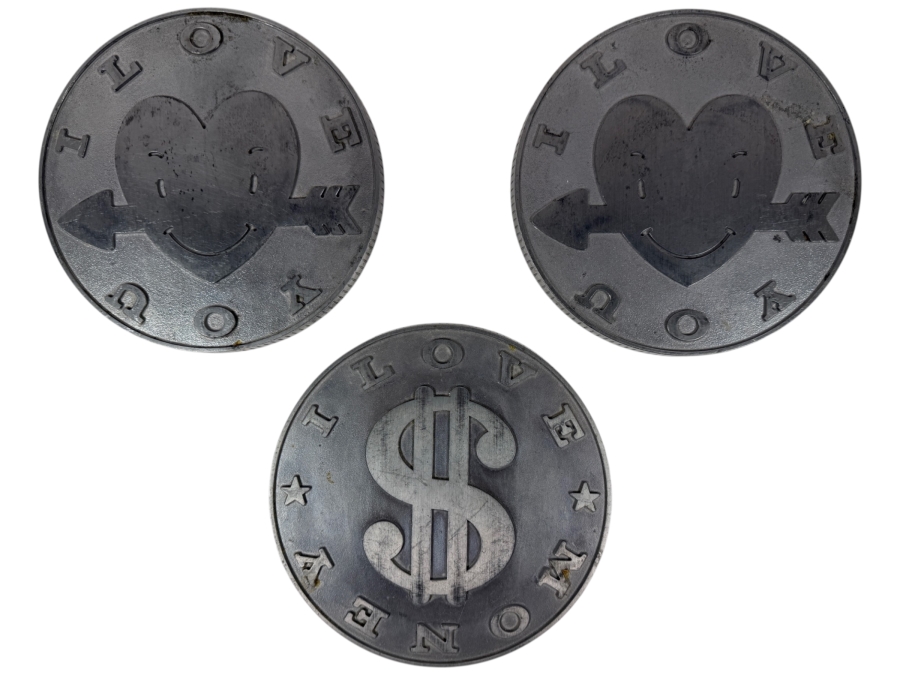 Alessi I Love You And I Love Money Trivets Designed By Stefano Giovannoni In 1995 7'W