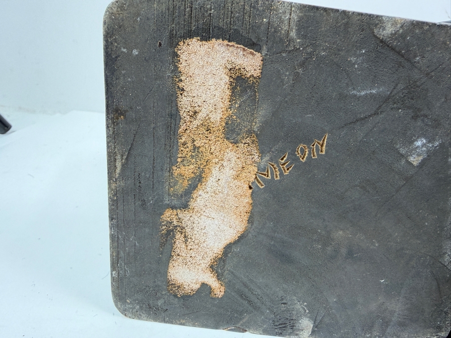 Vintage Pair Of Hand Carved African Tribal Figures Drummer And Dancer Bookends 10'W X 10'H [Photo 8]