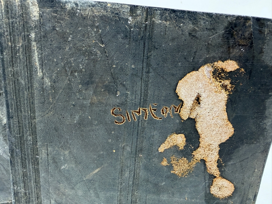 Vintage Pair Of Hand Carved African Tribal Figures Drummer And Dancer Bookends 10'W X 10'H [Photo 7]