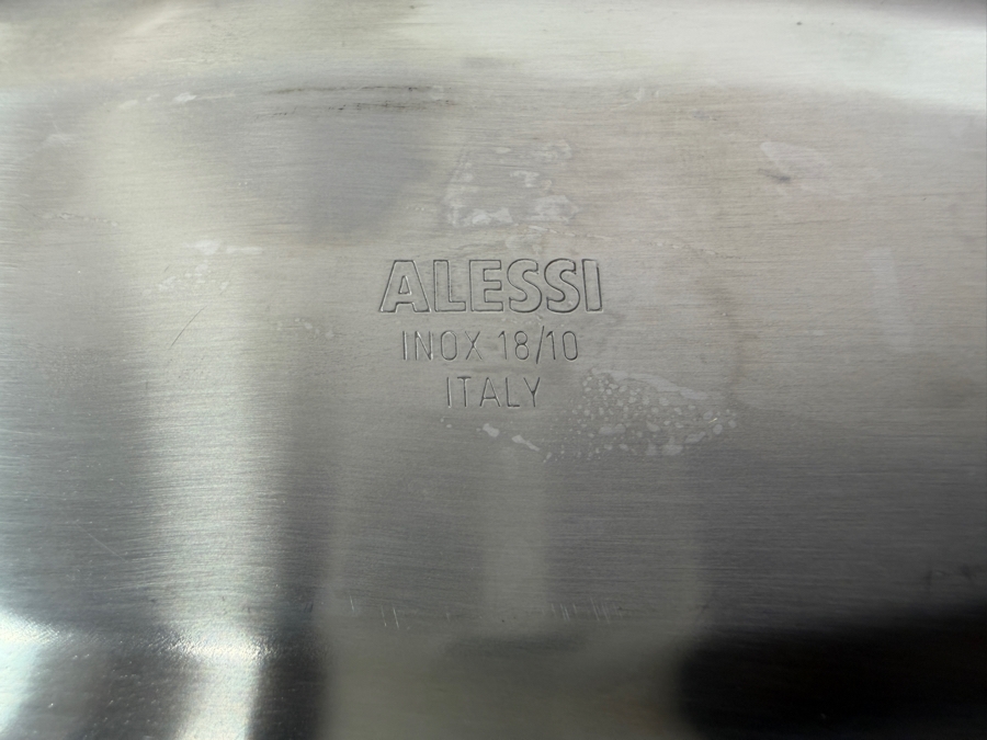 Alessi Stainless Steel Oval Wire Bread Basket Fruit Bowl Made In Italy 11'W X 8'D X3'H [Photo 5]