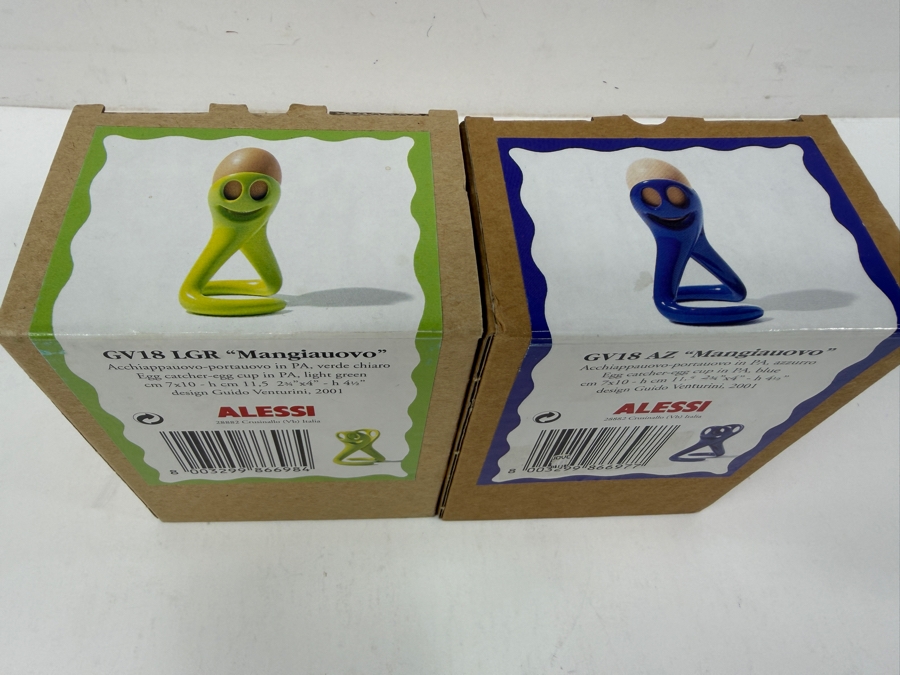Set Of Alessi Mangiauovo Egg Catcher-Egg Cups Designed By Guido Venturini In 2001 [Photo 2]