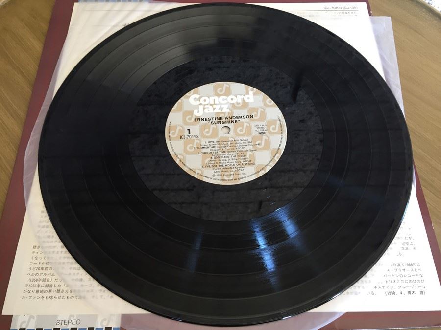 Ernestine Anderson ‎- Sunshine - Concord Jazz ‎- ICJ-70198 [Photo 5]