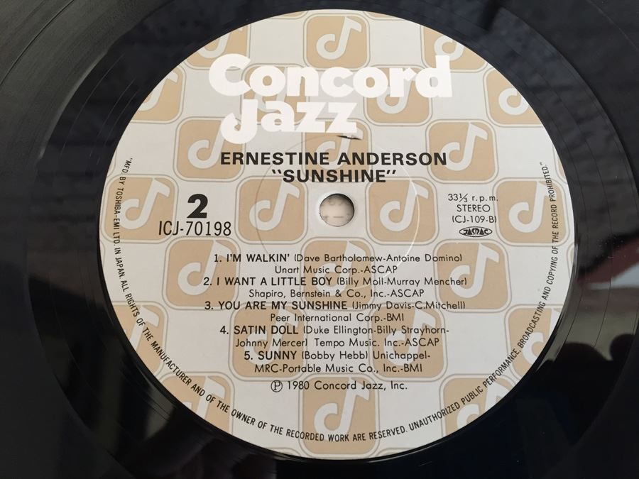Ernestine Anderson ‎- Sunshine - Concord Jazz ‎- ICJ-70198 [Photo 8]