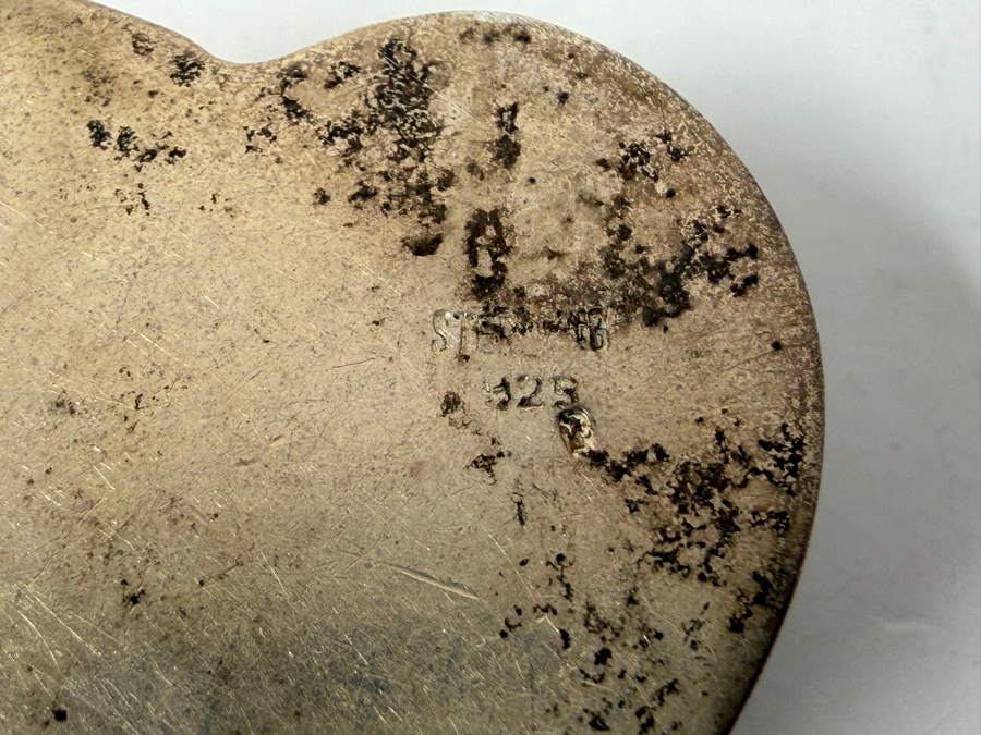 Vintage Sterling Silver Hinged Heart Shaped Trinket Box 20.8g [Photo 5]