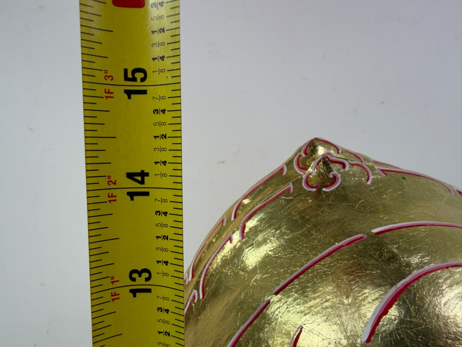 Traditional Thai Khon Gold Leaf Monkey Character Dance Mask With Stand 14.5'H [Photo 8]