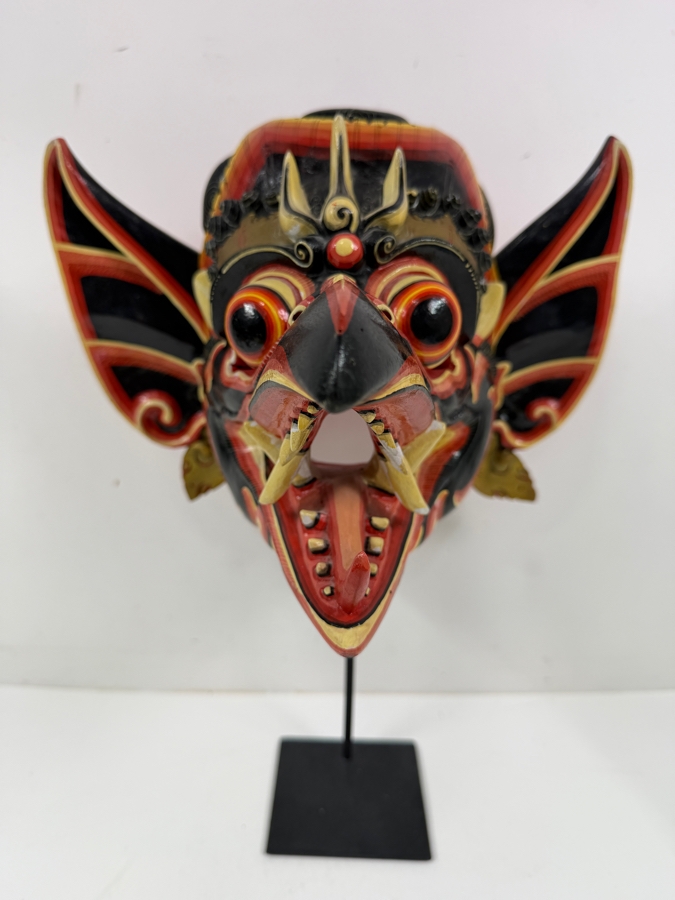 Hand Carved Wooden Balinese Garuda Mythical Bird Mask 17'H [Photo 2]