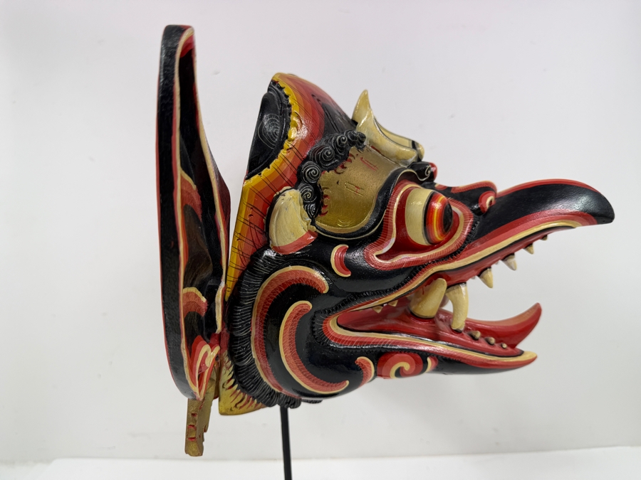 Hand Carved Wooden Balinese Garuda Mythical Bird Mask 17'H [Photo 6]