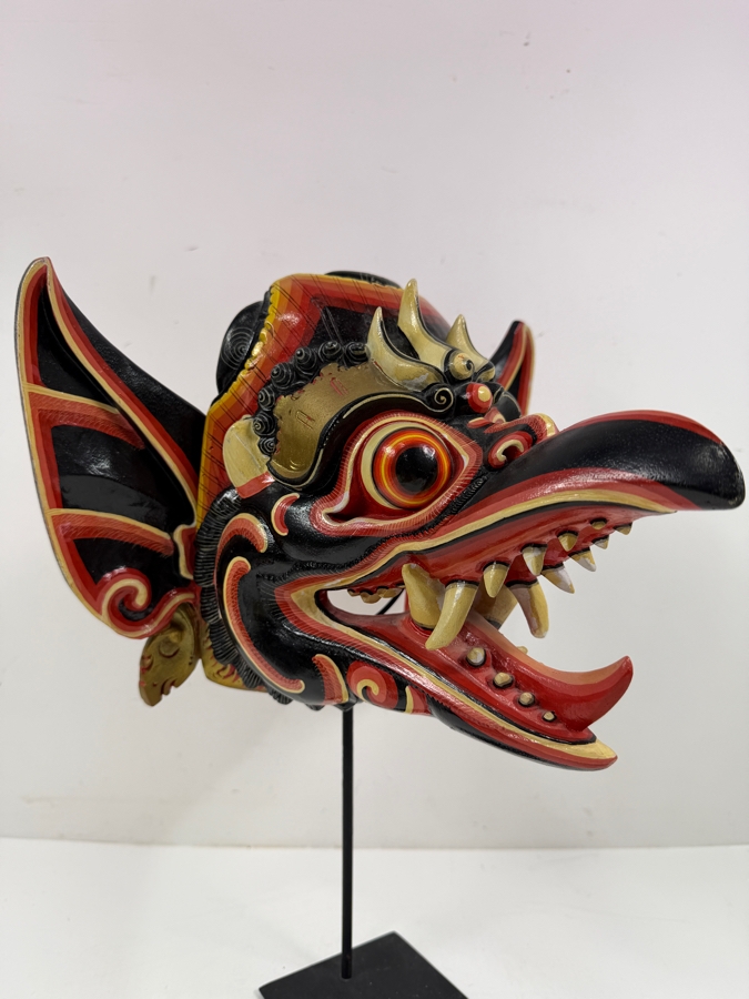 Hand Carved Wooden Balinese Garuda Mythical Bird Mask 17'H [Photo 4]