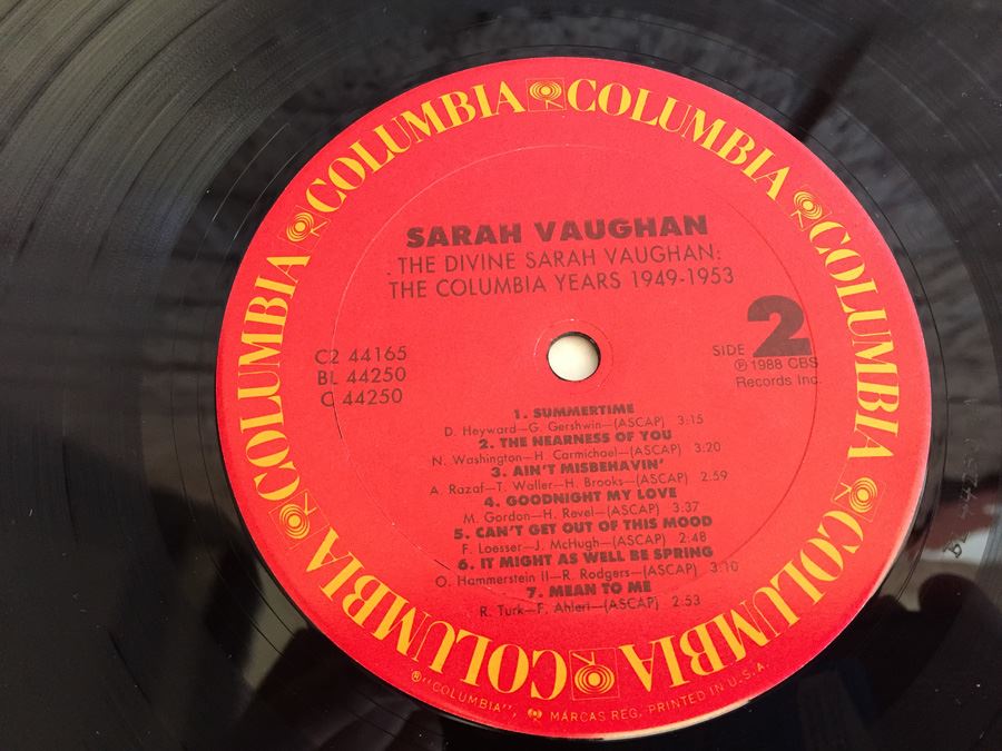 Sarah Vaughan ‎- The Divine Sarah Vaughan (The Columbia Years 1949 - 1953) - Columbia ‎- C2 44165 [Photo 8]