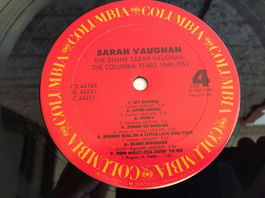 Sarah Vaughan ‎- The Divine Sarah Vaughan (The Columbia Years 1949 - 1953) - Columbia ‎- C2 44165 [Photo 12]
