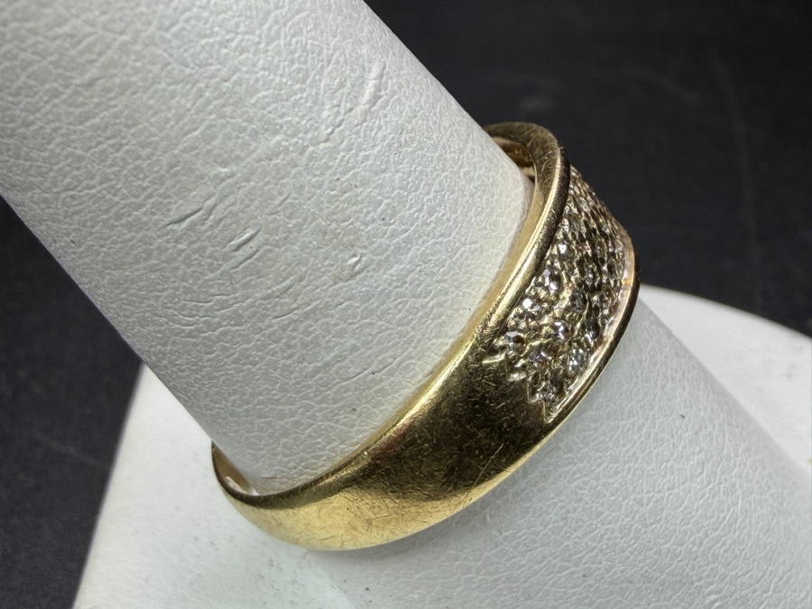 14k Gold Ring With (39) .01 Diamonds Est. .39cttw 3.6g Size 10 Appraised At $2,000 Retail [Photo 4]