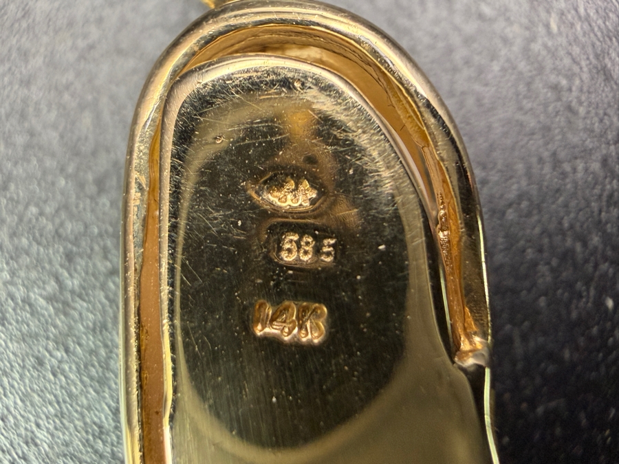 14k Gold Pink Coral Pendant 4.8g Appraised At $1,800 Retail [Photo 4]