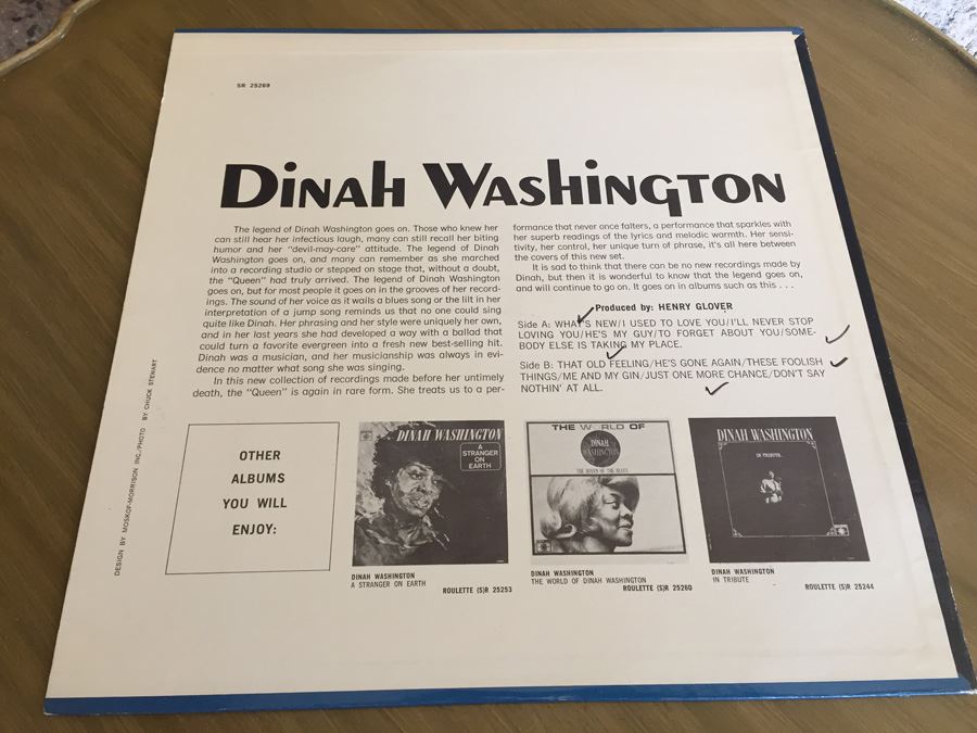 Dinah Washington ‎- Dinah Washington - Roulette Records ‎- SR 25269 [Photo 2]