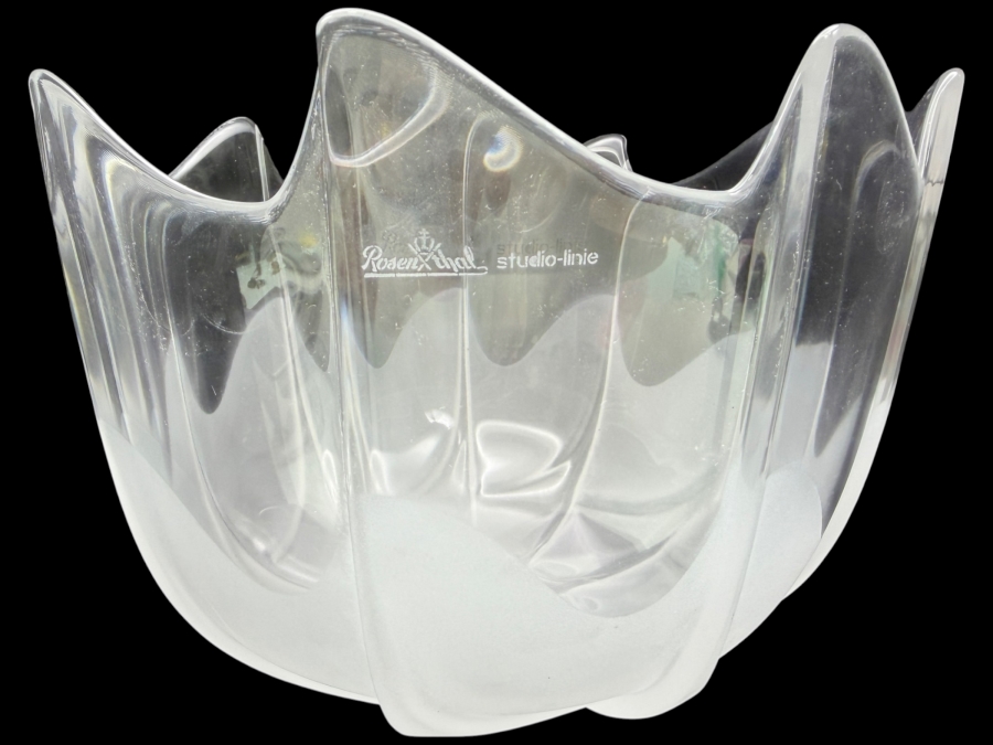 Collectible Rosenthal Studio-Line Icedew Bowl Designed By Nanny Still McKinney With Frosted Base 9W X 6H