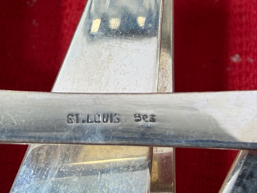 Huge Boxed Sterling Silver Flatware Service For 12 (92 Pieces) - 3,415g Of Sterling Silver $9,835 Melt Value Plus 1,180g Of Sterling Silver Handled / Stainless Blade Knives [Photo 6]