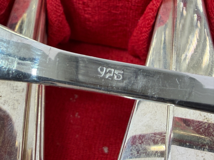 Huge Boxed Sterling Silver Flatware Service For 12 (92 Pieces) - 3,415g Of Sterling Silver $9,835 Melt Value Plus 1,180g Of Sterling Silver Handled / Stainless Blade Knives [Photo 7]