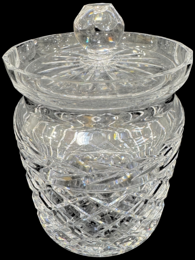 Vintage Waterford Crystal Marquis Pattern Biscuit Barrel 7.25'H