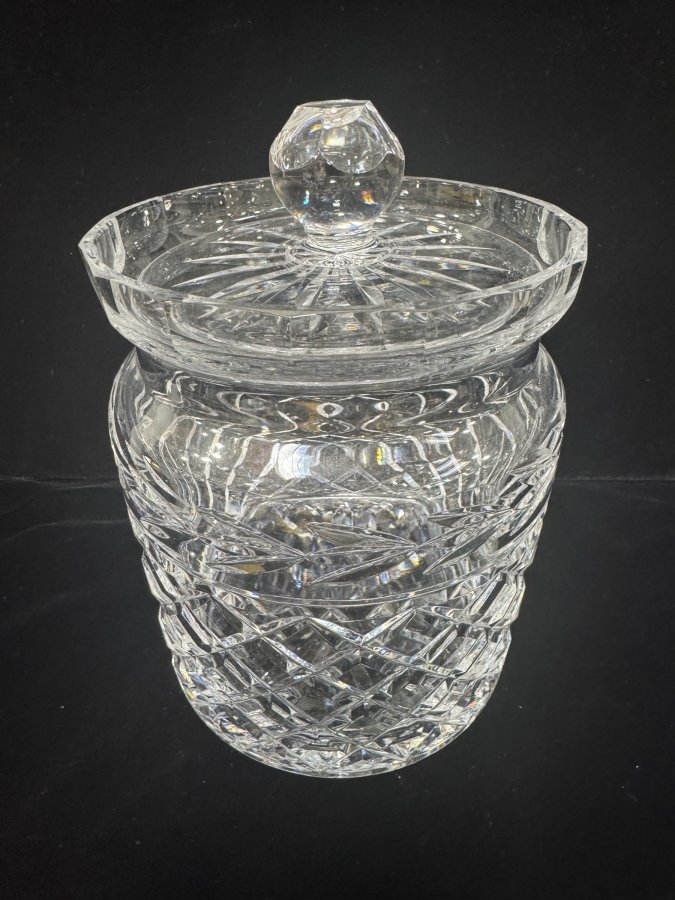 Vintage Waterford Crystal Marquis Pattern Biscuit Barrel 7.25'H [Photo 5]