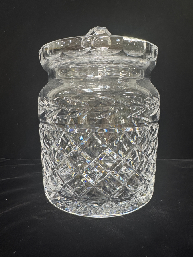 Vintage Waterford Crystal Marquis Pattern Biscuit Barrel 7.25'H [Photo 2]