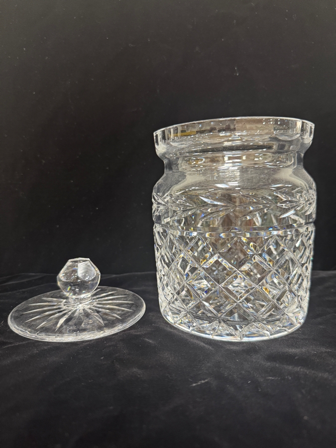 Vintage Waterford Crystal Marquis Pattern Biscuit Barrel 7.25'H [Photo 3]