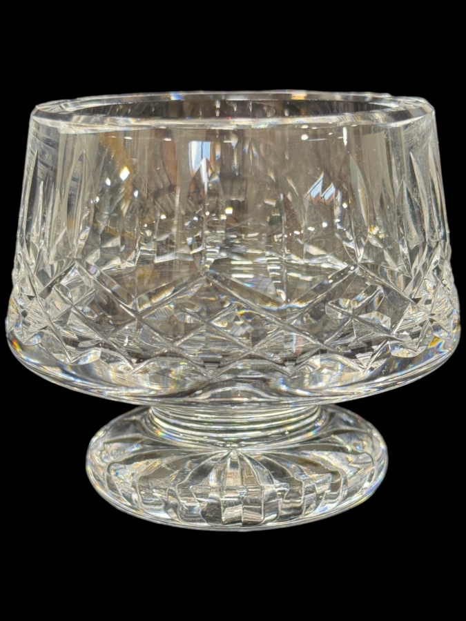 Vintage Waterford Crystal Lismore Pattern Footed Open Sugar / Candy Bowl 3.5'H

