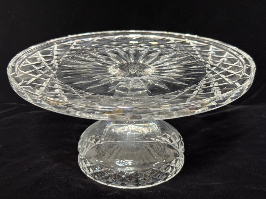 Vintage Waterford Crystal Alana Pattern Pedestal Cake Stand 10'W