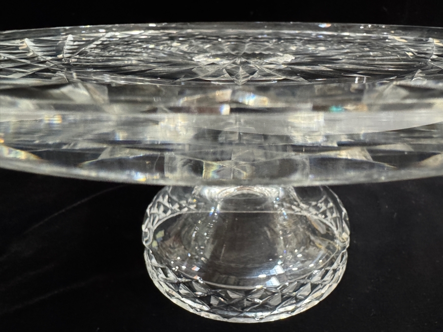 Vintage Waterford Crystal Alana Pattern Pedestal Cake Stand 10'W [Photo 5]