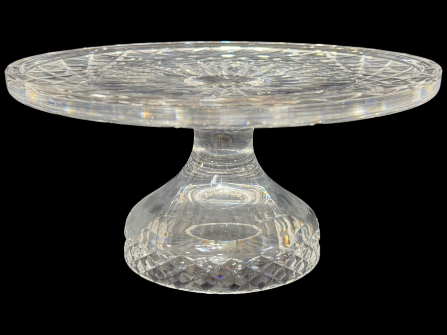 Vintage Waterford Crystal Alana Pattern Pedestal Cake Stand 10'W [Photo 2]