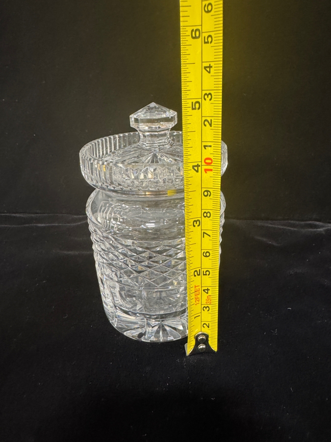 Vintage Waterford Crystal Alana Pattern Honey / Jelly Jar 5'H [Photo 6]