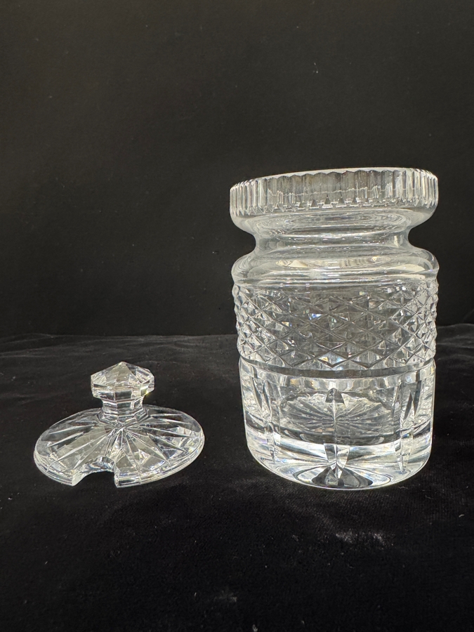 Vintage Waterford Crystal Alana Pattern Honey / Jelly Jar 5'H [Photo 3]