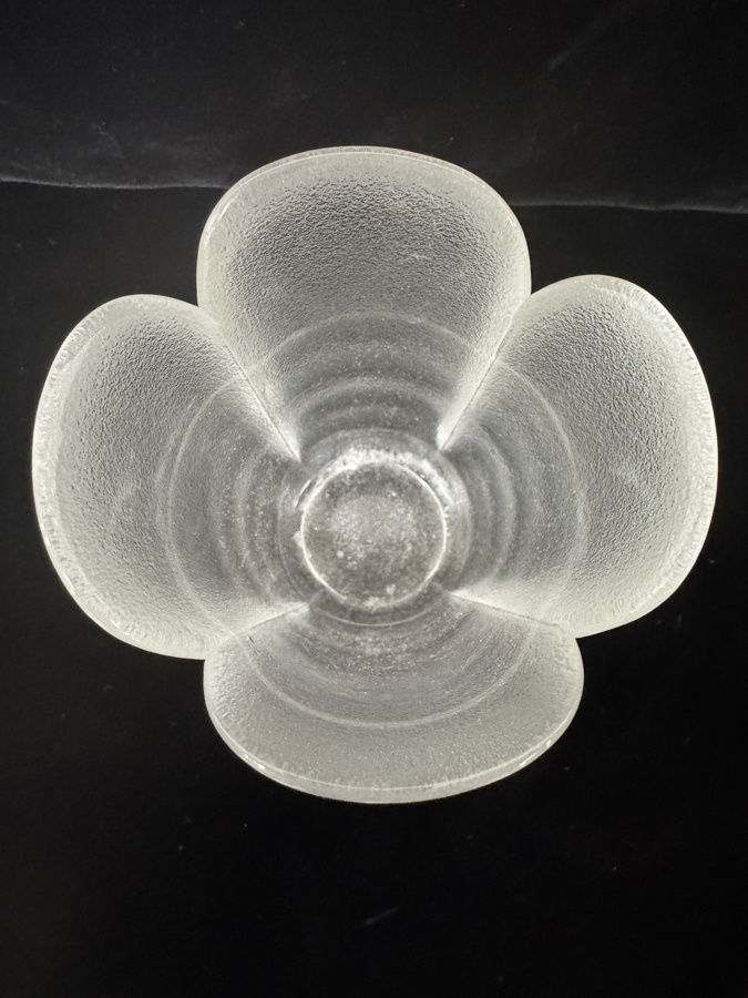 Vintage 1970s Rosenthal Studio Line Bleikristall Frosted Glass Vase Designed By Bjørn Wiinblad 5'H
 [Photo 4]